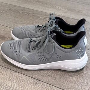 FootJoy Flex Golf Shoes Mens 10 Grey Spikeless Mesh Athletic 56142